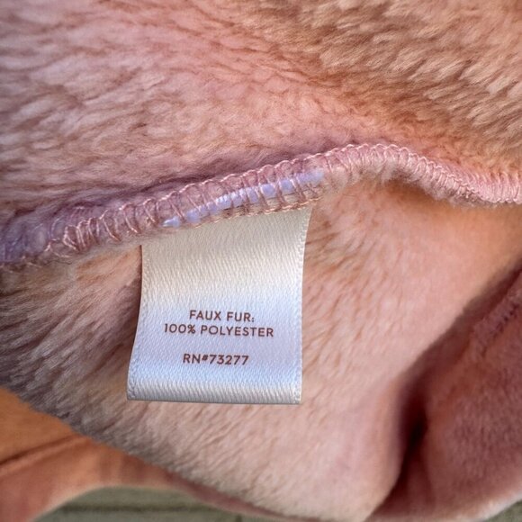 Lauren Conrad Womens Pink Thick Velour Long Sleeve Hooded Sweatshirt Top New M - Picture 9 of 12